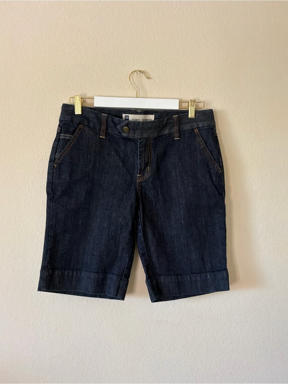 GAP Dark Wash Denim Bermuda Shorts - Women